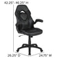 X10 Gaming Chair Racing Office Ergonomic Computer Pc Adjustable Swivel Chair With Flip-Up Arms, Black Leathersoft By Flash Furniture | Office Chairs | Modishstore - 4