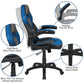 X10 Gaming Chair Racing Office Ergonomic Computer Pc Adjustable Swivel Chair With Flip-Up Arms, Blue/Black Leathersoft By Flash Furniture | Office Chairs | Modishstore - 3