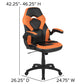 X10 Gaming Chair Racing Office Ergonomic Computer Pc Adjustable Swivel Chair With Flip-Up Arms, Orange/Black Leathersoft By Flash Furniture | Office Chairs | Modishstore - 4