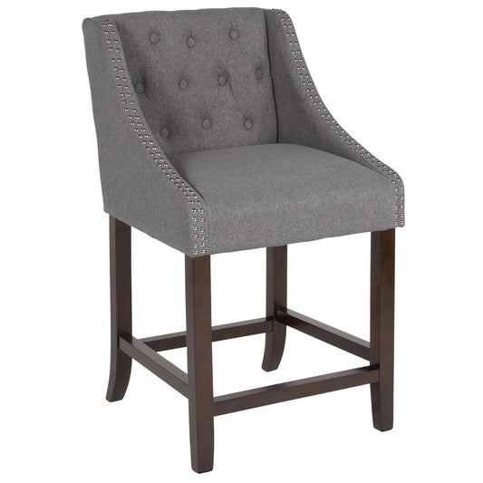 Flash Furniture HERCULES Series 900 lb. Capacity King Louis Chair with  Taupe Vinyl Back and Seat and Silver Frame