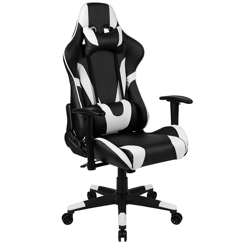 X20 Gaming Chair Racing Office Ergonomic Computer Pc Adjustable Swivel Chair With Fully Reclining Back In Black Leathersoft By Flash Furniture | Office Chairs | Modishstore