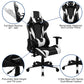 X20 Gaming Chair Racing Office Ergonomic Computer Pc Adjustable Swivel Chair With Fully Reclining Back In Black Leathersoft By Flash Furniture | Office Chairs | Modishstore - 4