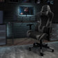 X30 Gaming Chair Racing Office Ergonomic Computer Chair With Reclining Back And Slide-Out Footrest In Gray Leathersoft By Flash Furniture | Office Chairs | Modishstore