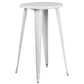 Commercial Grade 24" Round White Metal Indoor-Outdoor Bar Height Table By Flash Furniture | Outdoor Tables | Modishstore