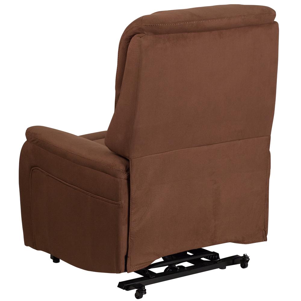 Hercules Series Brown Microfiber Remote Powered Lift Recliner By Flash Furniture | Chairs & Recliners | Modishstore - 3