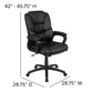Flash Fundamentals Big & Tall 400 Lb. Rated Black Leathersoft Swivel Office Chair With Padded Arms, Bifma Certified By Flash Furniture | Office Chairs | Modishstore - 4