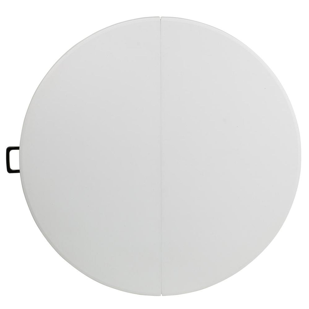 4-Foot Round Bi-Fold Granite White Plastic Banquet And Event Folding Table With Carrying Handle By Flash Furniture | Outdoor Tables | Modishstore - 4