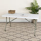 5-Foot Granite White Plastic Folding Table By Flash Furniture | Side Tables | Modishstore - 2