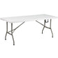 6-Foot Bi-Fold Granite White Plastic Banquet And Event Folding Table With Carrying Handle By Flash Furniture | Outdoor Tables | Modishstore - 1