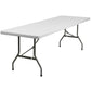 8-Foot Granite White Plastic Folding Table By Flash Furniture | Outdoor Tables | Modishstore - 1