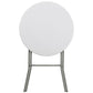 2.6-Foot Round Granite White Plastic Bar Height Folding Table By Flash Furniture | Outdoor Tables | Modishstore - 4