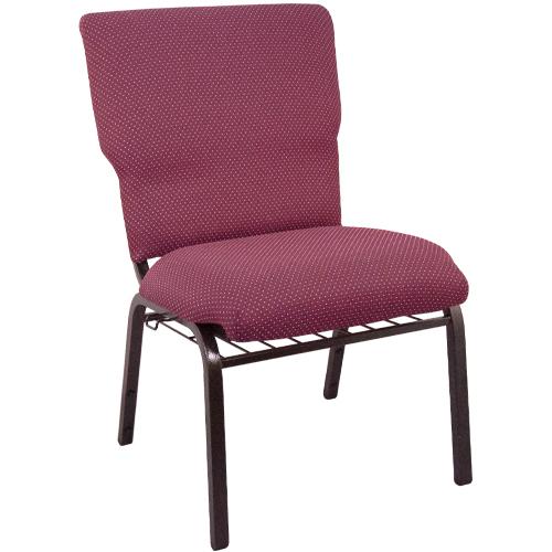 Advantage Burgundy Pattern Discount Church Chair - 21 In. Wide By Flash Furniture | Side Chairs | Modishstore