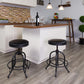 24'' Counter Height Stool With Swivel Lift Black Leathersoft Seat By Flash Furniture | Bar Stools | Modishstore - 1