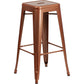 Commercial Grade 30" High Backless Copper Indoor-Outdoor Barstool By Flash Furniture | Bar Stools | Modishstore - 2