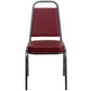 Hercules Series Trapezoidal Back Stacking Banquet Chair In Burgundy Vinyl - Silver Vein Frame By Flash Furniture | Side Chairs | Modishstore - 4