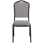 Hercules Series Crown Back Stacking Banquet Chair In Gray Fabric - Black Frame By Flash Furniture | Side Chairs | Modishstore - 4