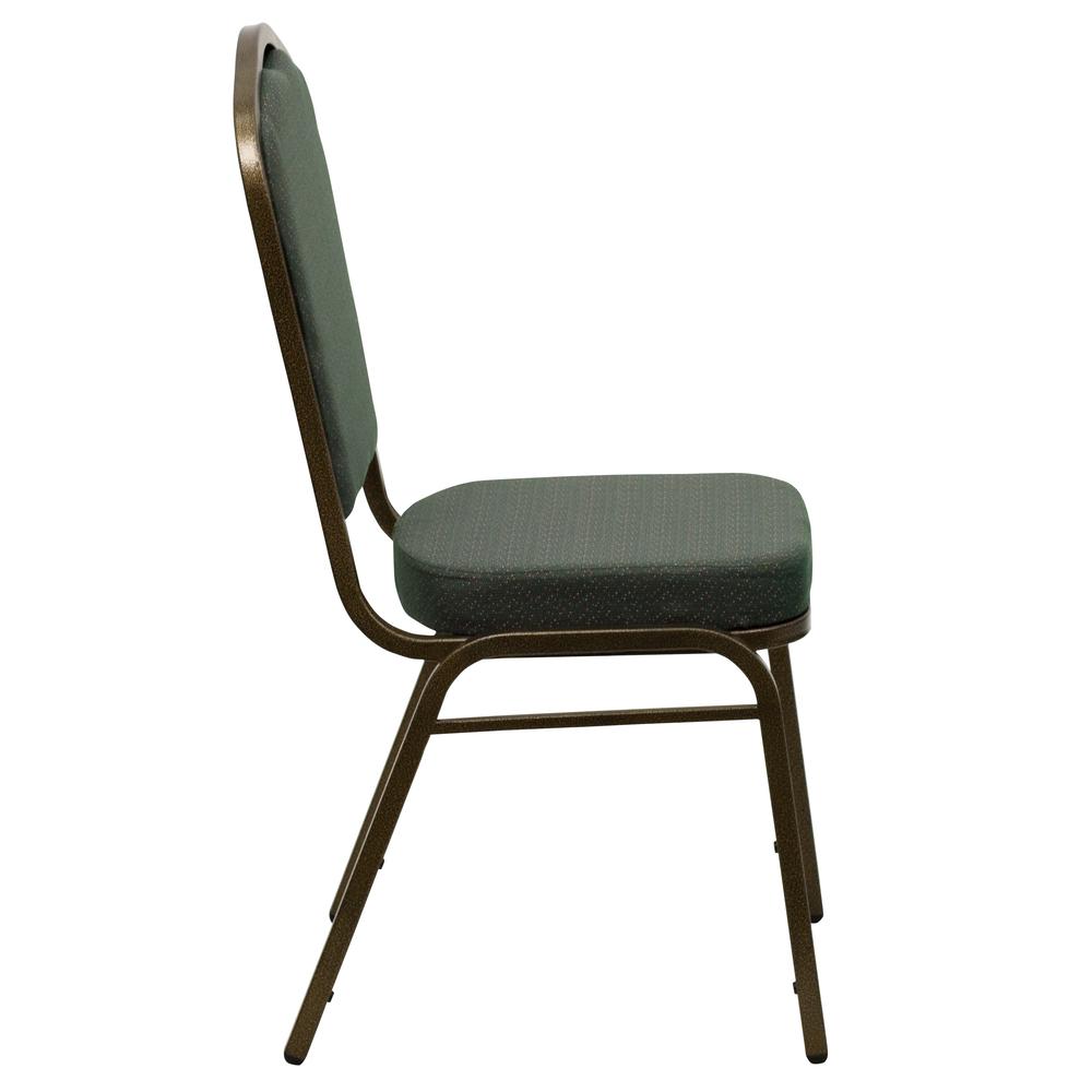 Hercules Series Crown Back Stacking Banquet Chair In Green Patterned Fabric - Gold Vein Frame By Flash Furniture | Side Chairs | Modishstore - 2