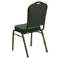Hercules Series Crown Back Stacking Banquet Chair In Green Patterned Fabric - Gold Vein Frame By Flash Furniture | Side Chairs | Modishstore - 3