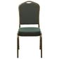 Hercules Series Crown Back Stacking Banquet Chair In Green Patterned Fabric - Gold Vein Frame By Flash Furniture | Side Chairs | Modishstore - 4