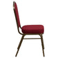 Hercules Series Crown Back Stacking Banquet Chair In Burgundy Fabric - Gold Vein Frame By Flash Furniture | Side Chairs | Modishstore - 2