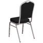 Hercules Series Crown Back Stacking Banquet Chair In Black Fabric - Silver Frame By Flash Furniture | Side Chairs | Modishstore - 3