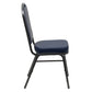 Hercules Series Crown Back Stacking Banquet Chair In Navy Vinyl - Silver Vein Frame By Flash Furniture | Side Chairs | Modishstore - 2