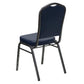 Hercules Series Crown Back Stacking Banquet Chair In Navy Vinyl - Silver Vein Frame By Flash Furniture | Side Chairs | Modishstore - 3