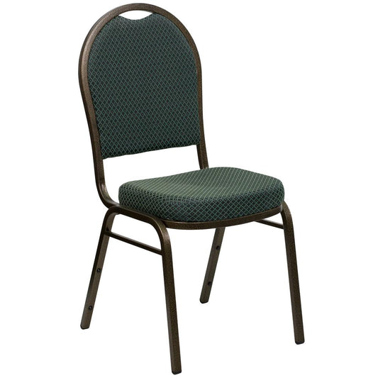 Hercules Series Dome Back Stacking Banquet Chair In Green Patterned Fabric - Gold Vein Frame By Flash Furniture | Side Chairs | Modishstore