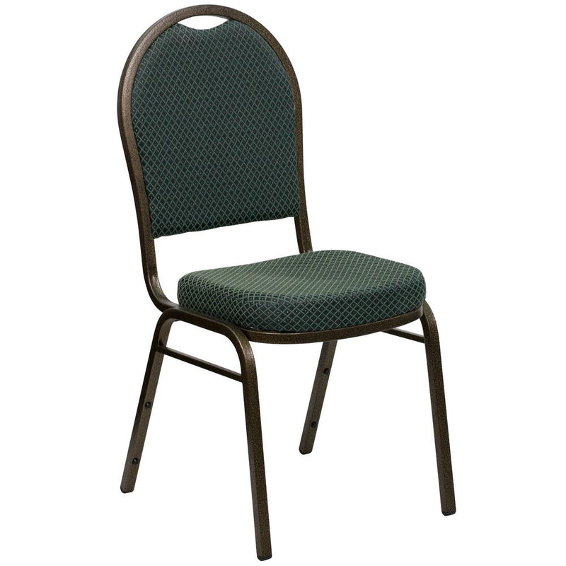 Hercules Series Dome Back Stacking Banquet Chair In Green Patterned Fabric - Gold Vein Frame By Flash Furniture | Side Chairs | Modishstore - 1