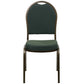 Hercules Series Dome Back Stacking Banquet Chair In Green Patterned Fabric - Gold Vein Frame By Flash Furniture | Side Chairs | Modishstore - 4