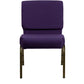 Hercules Series 21''W Stacking Church Chair In Royal Purple Fabric - Gold Vein Frame By Flash Furniture | Side Chairs | Modishstore - 4