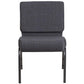 Hercules Series 21''W Church Chair In Dark Gray Fabric - Silver Vein Frame By Flash Furniture | Side Chairs | Modishstore - 4