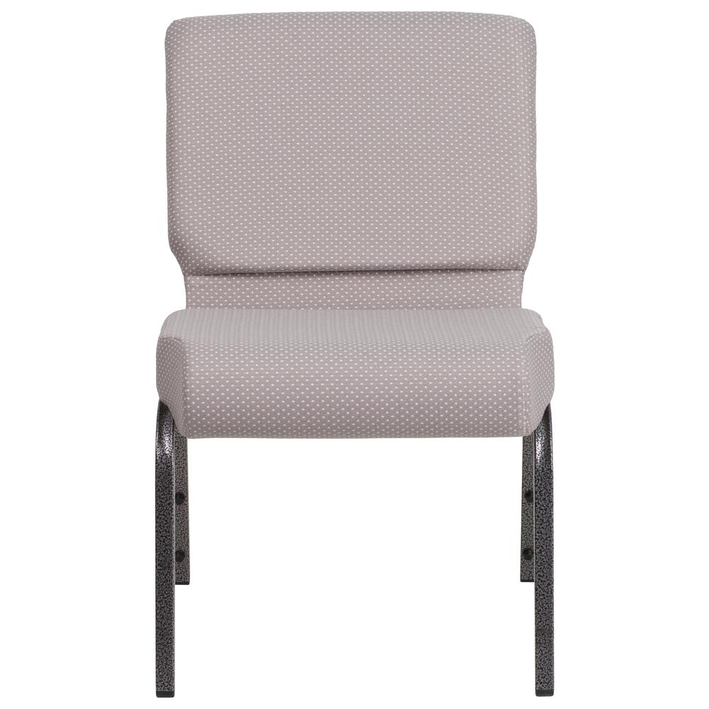 Hercules Series 21''W Church Chair In Gray Dot Fabric - Silver Vein Frame By Flash Furniture | Side Chairs | Modishstore - 4