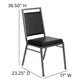 Hercules Series Square Back Stacking Banquet Chair In Black Vinyl With Silvervein Frame By Flash Furniture | Dining Chairs | Modishstore - 2