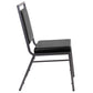 Hercules Series Square Back Stacking Banquet Chair In Black Vinyl With Silvervein Frame By Flash Furniture | Dining Chairs | Modishstore - 3