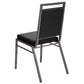 Hercules Series Square Back Stacking Banquet Chair In Black Vinyl With Silvervein Frame By Flash Furniture | Dining Chairs | Modishstore - 4