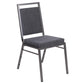 Hercules Series Square Back Stacking Banquet Chair In Dark Gray Fabric With Silvervein Frame By Flash Furniture | Dining Chairs | Modishstore