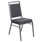 Hercules Series Square Back Stacking Banquet Chair In Dark Gray Fabric With Silvervein Frame By Flash Furniture | Dining Chairs | Modishstore - 1