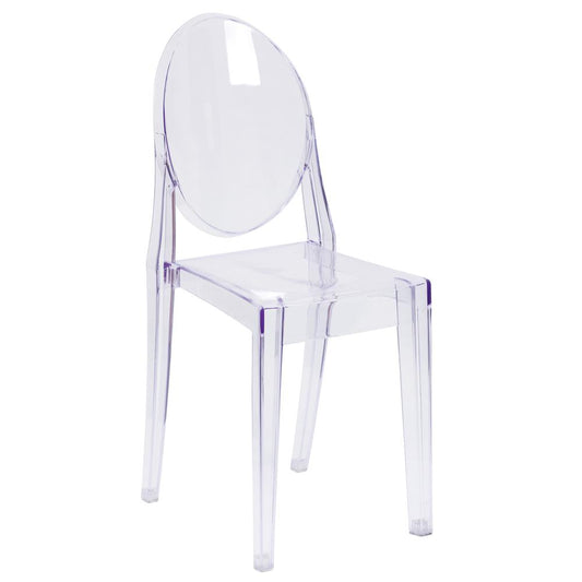 Ghost Side Chair In Transparent Crystal By Flash Furniture | Dining Chairs | Modishstore