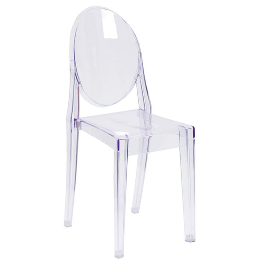 Ghost Side Chair In Transparent Crystal By Flash Furniture | Dining Chairs | Modishstore - 1