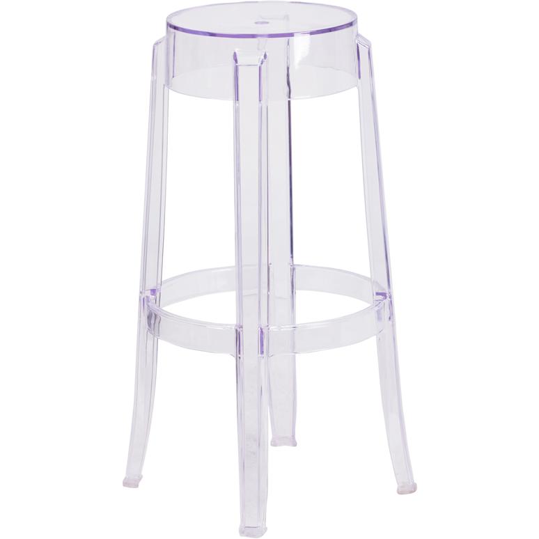 29.75'' High Transparent Barstool By Flash Furniture | Bar Stools | Modishstore - 2