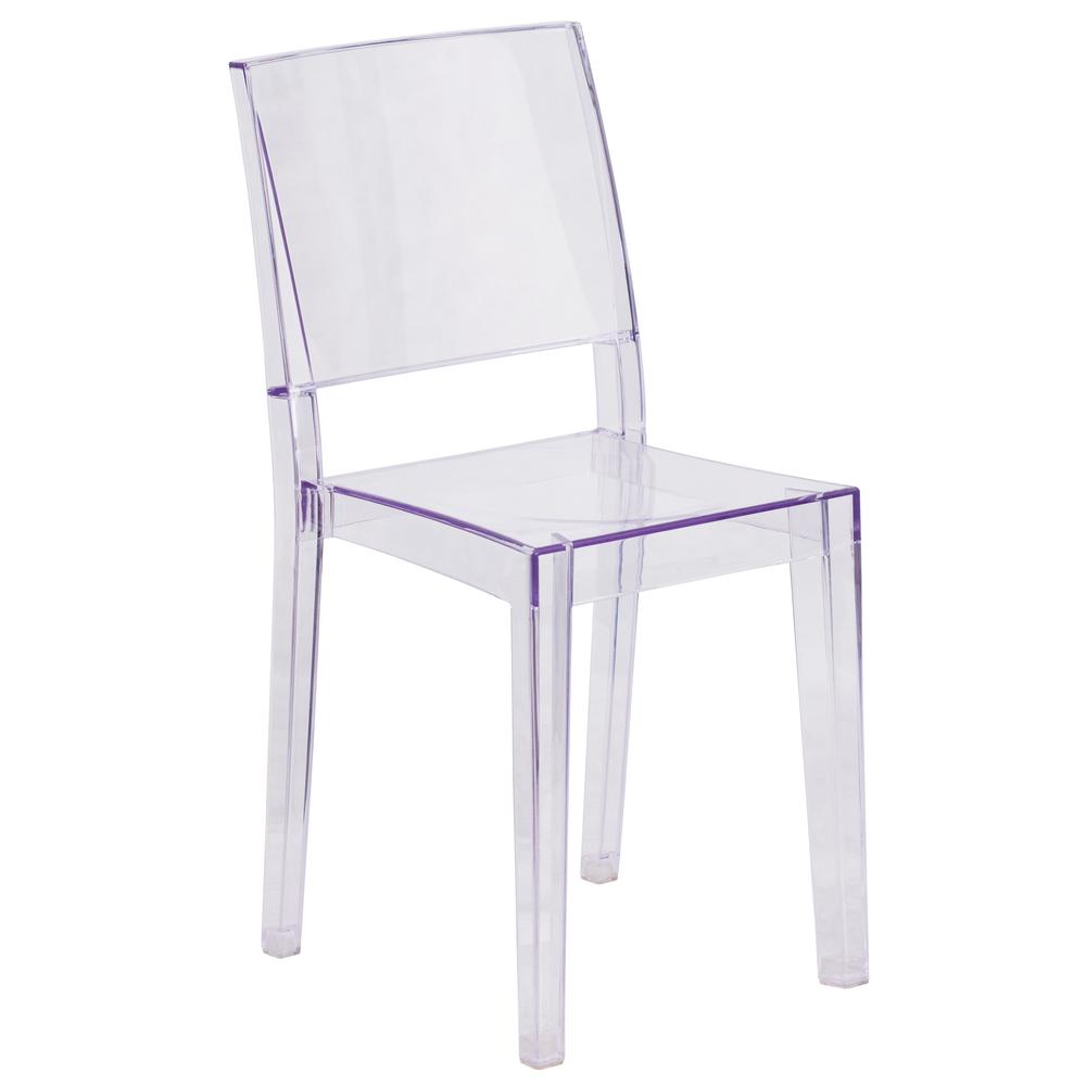 Phantom Series Transparent Stacking Side Chair By Flash Furniture | Dining Chairs | Modishstore