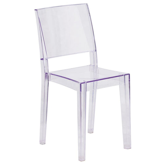 Phantom Series Transparent Stacking Side Chair By Flash Furniture | Dining Chairs | Modishstore - 1