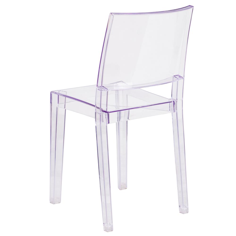 Phantom Series Transparent Stacking Side Chair By Flash Furniture | Dining Chairs | Modishstore - 3