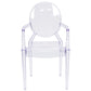 Ghost Chair With Arms In Transparent Crystal By Flash Furniture | Dining Chairs | Modishstore - 4