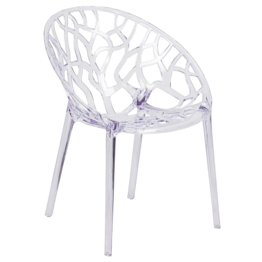 Specter Series Transparent Stacking Side Chair By Flash Furniture | Dining Chairs | Modishstore