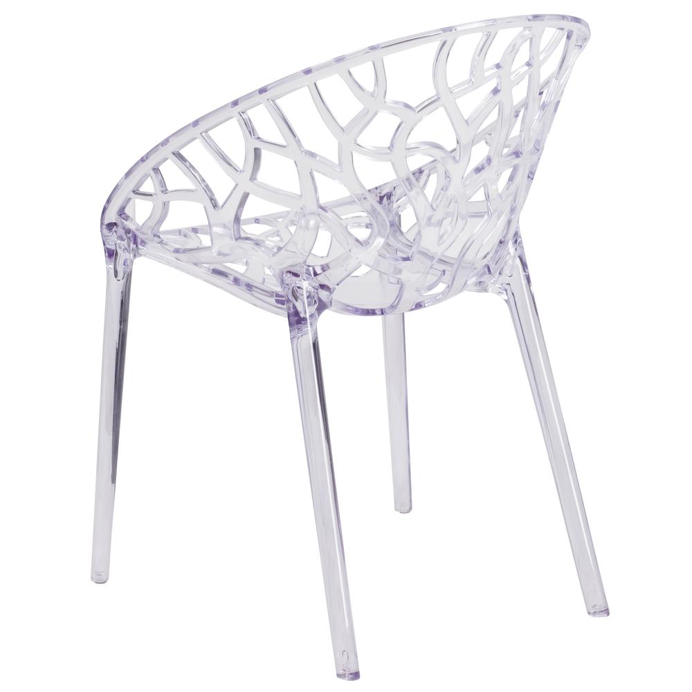 Specter Series Transparent Stacking Side Chair By Flash Furniture | Dining Chairs | Modishstore - 3