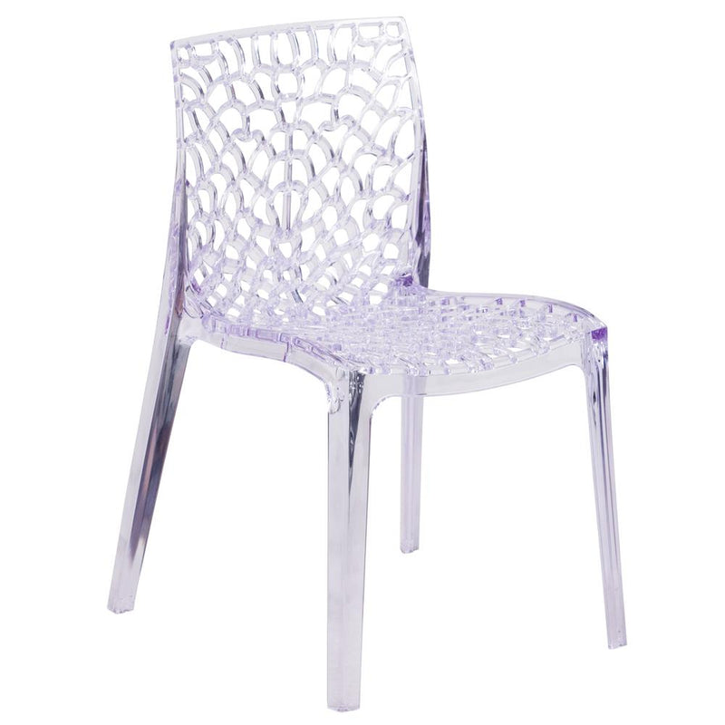 Vision Series Transparent Stacking Side Chair By Flash Furniture | Dining Chairs | Modishstore - 1