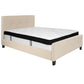 Tribeca Full Size Tufted Upholstered Platform Bed In Beige Fabric With Memory Foam Mattress By Flash Furniture | Beds | Modishstore - 2