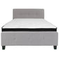 Tribeca Full Size Tufted Upholstered Platform Bed In Light Gray Fabric With Memory Foam Mattress By Flash Furniture | Beds | Modishstore - 3